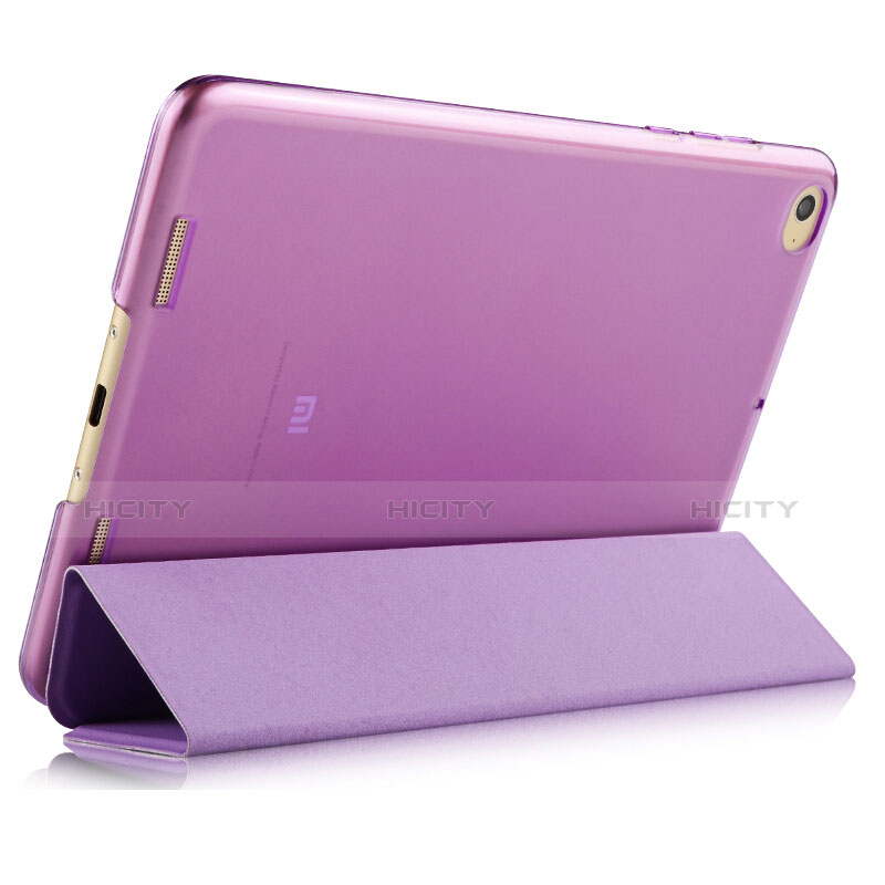 Custodia Portafoglio In Pelle con Stand L02 per Xiaomi Mi Pad 2 Viola