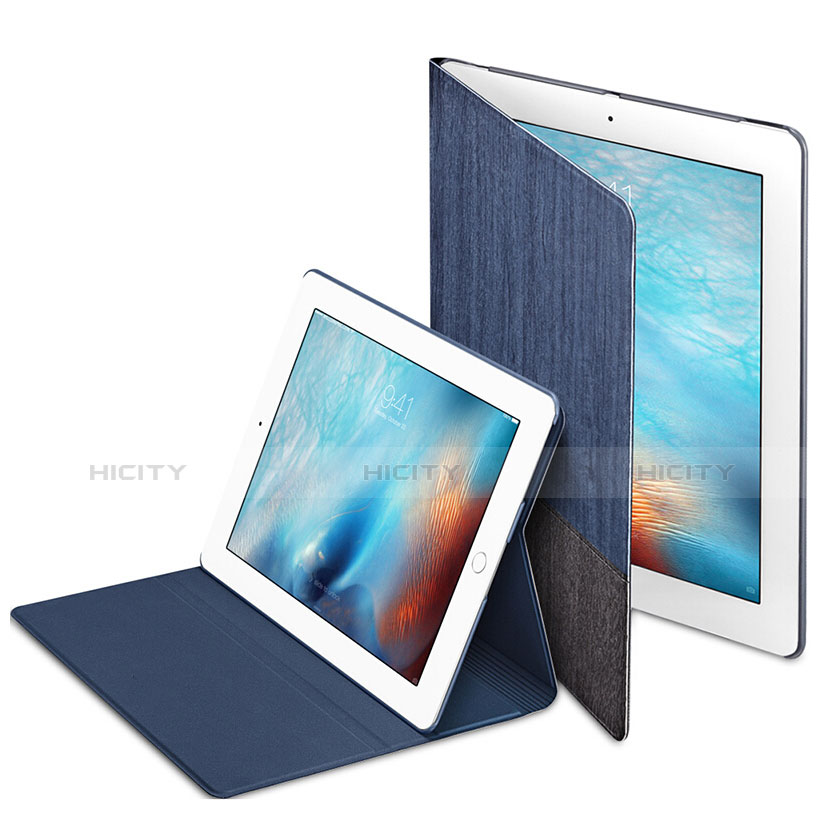 Custodia Portafoglio In Pelle con Stand L03 per Apple iPad 4 Blu