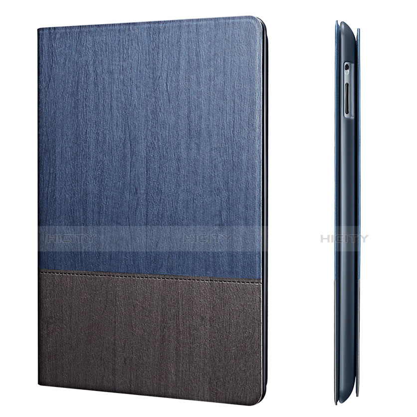 Custodia Portafoglio In Pelle con Stand L03 per Apple iPad 4 Blu