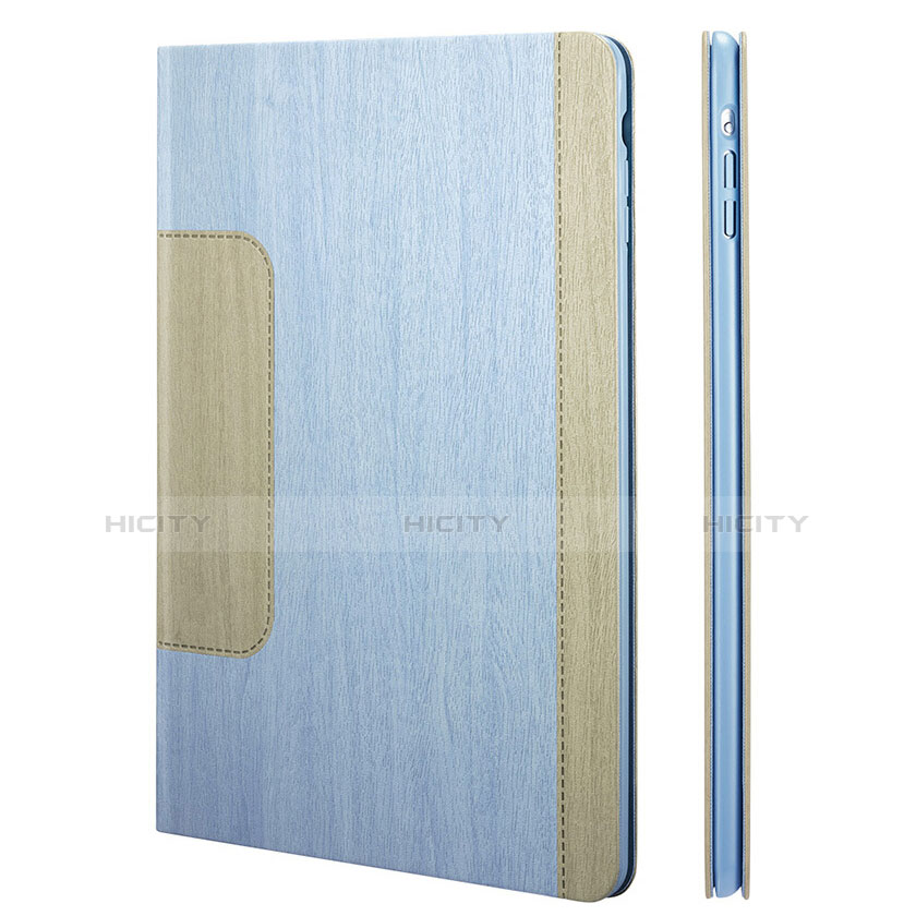 Custodia Portafoglio In Pelle con Stand L03 per Apple iPad Mini 2 Cielo Blu