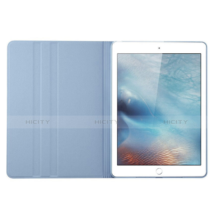 Custodia Portafoglio In Pelle con Stand L03 per Apple iPad Mini 4 Cielo Blu