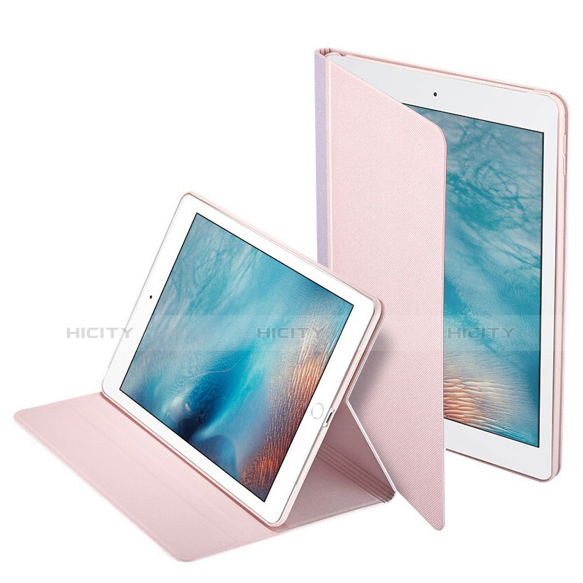 Custodia Portafoglio In Pelle con Stand L03 per Apple iPad Pro 9.7 Rosa