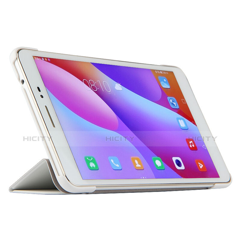 Custodia Portafoglio In Pelle con Stand L03 per Huawei Honor Pad 2 Bianco