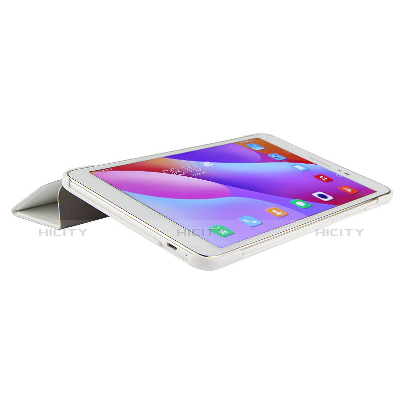 Custodia Portafoglio In Pelle con Stand L03 per Huawei Honor Pad 2 Bianco