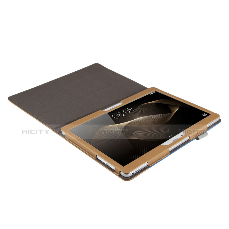 Custodia Portafoglio In Pelle con Stand L03 per Huawei MediaPad M2 10.0 M2-A01 M2-A01W M2-A01L Blu