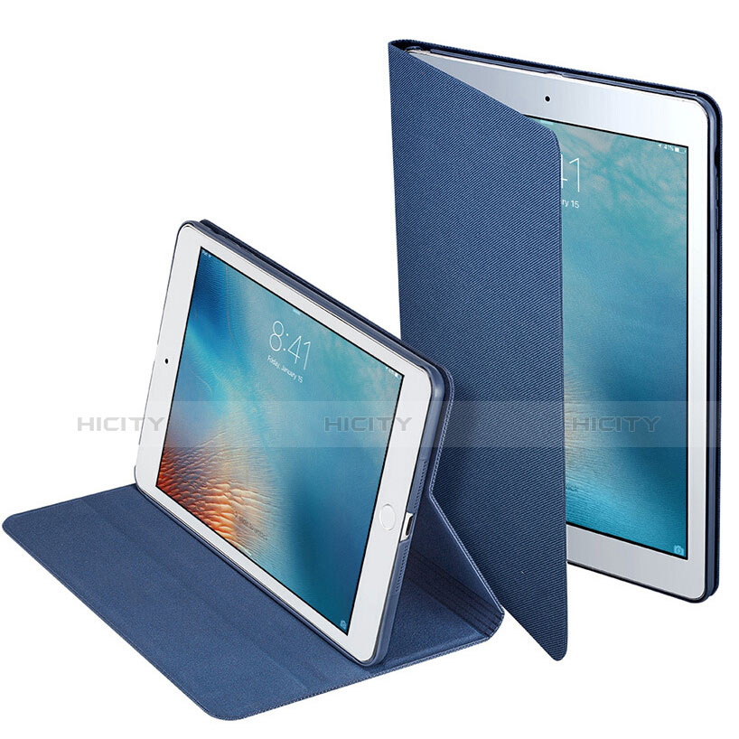 Custodia Portafoglio In Pelle con Stand L04 per Apple iPad Mini 3 Blu