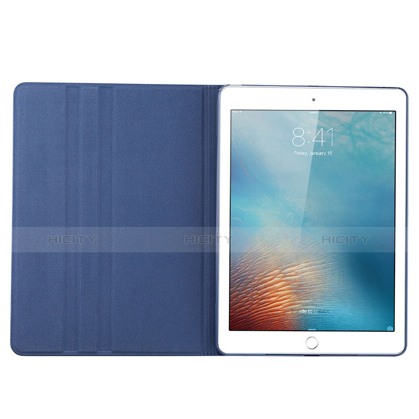 Custodia Portafoglio In Pelle con Stand L04 per Apple iPad Mini 3 Blu