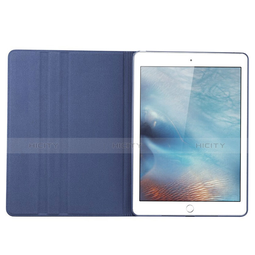 Custodia Portafoglio In Pelle con Stand L04 per Apple iPad Mini 4 Blu