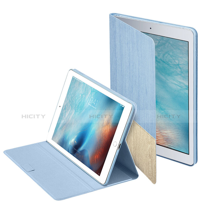 Custodia Portafoglio In Pelle con Stand L06 per Apple iPad Pro 10.5 Cielo Blu
