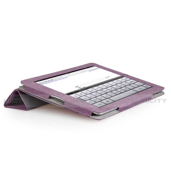 Custodia Portafoglio In Pelle con Stand per Apple iPad 2 Viola