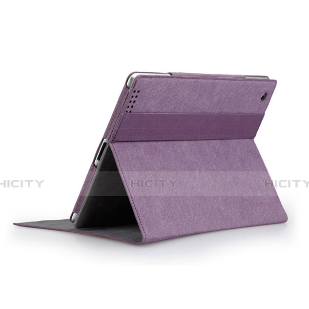 Custodia Portafoglio In Pelle con Stand per Apple iPad 4 Viola