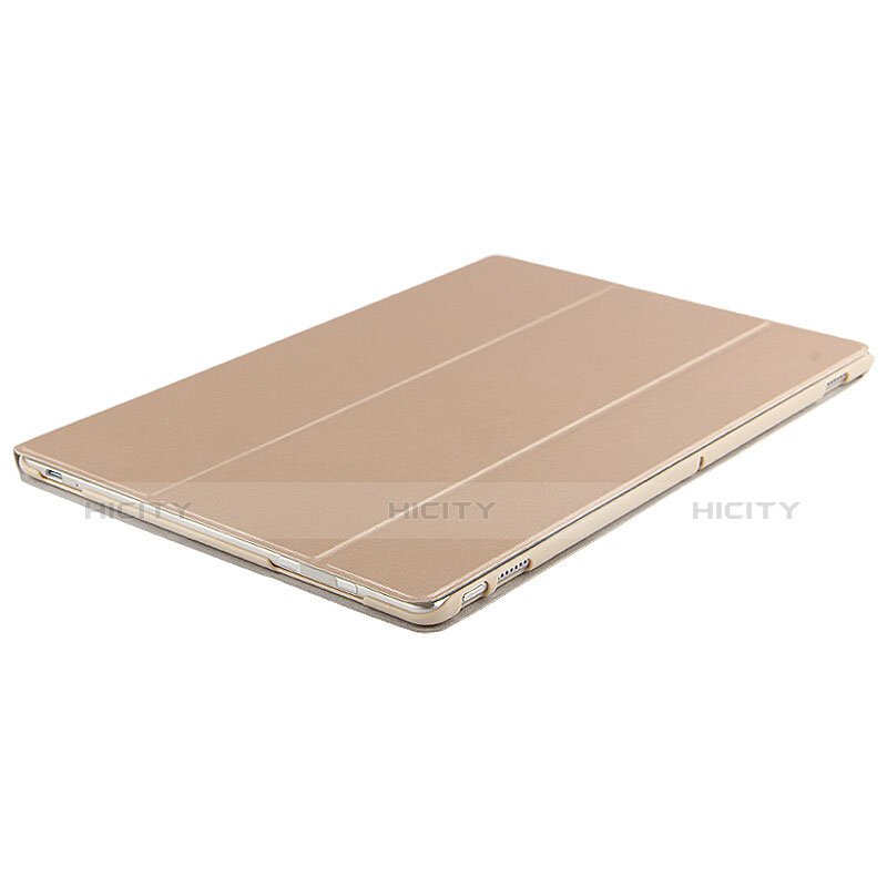 Custodia Portafoglio In Pelle con Stand per Huawei MateBook HZ-W09 Oro