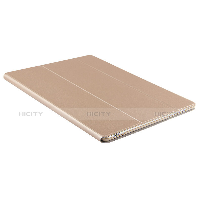 Custodia Portafoglio In Pelle con Stand per Huawei MateBook HZ-W09 Oro
