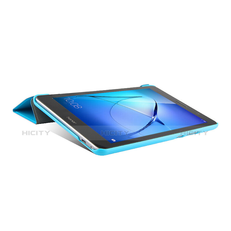 Custodia Portafoglio In Pelle con Stand per Huawei MediaPad T3 8.0 KOB-W09 KOB-L09 Cielo Blu