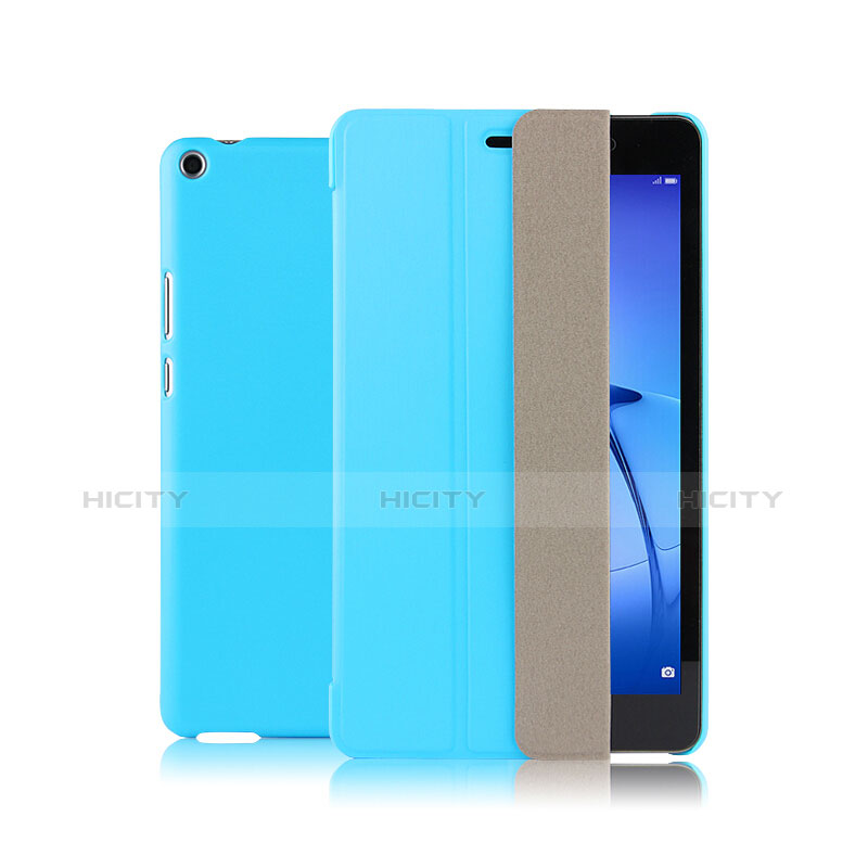 Custodia Portafoglio In Pelle con Stand per Huawei MediaPad T3 8.0 KOB-W09 KOB-L09 Cielo Blu