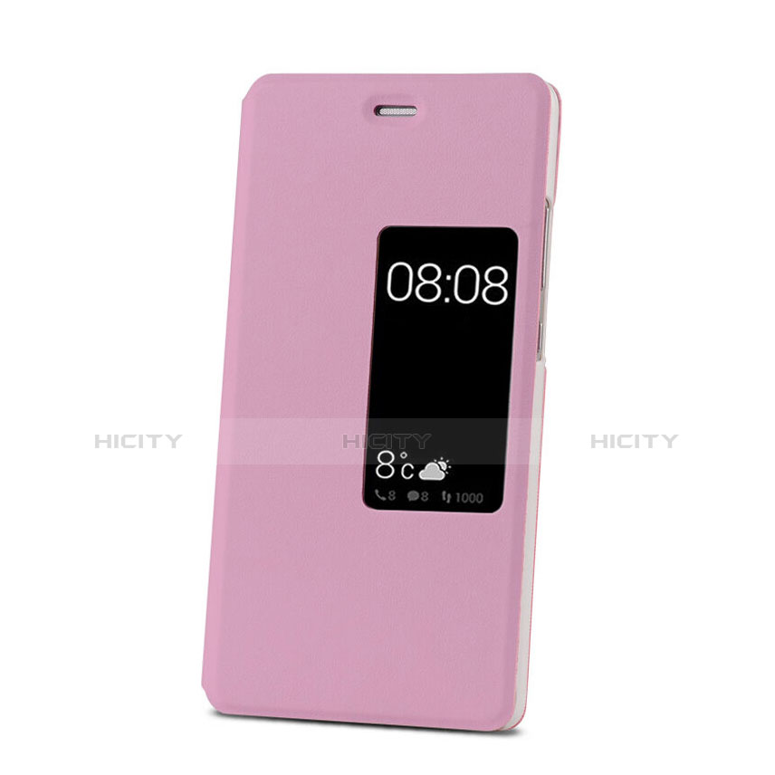 Custodia Portafoglio In Pelle con Stand per Huawei P9 Rosa