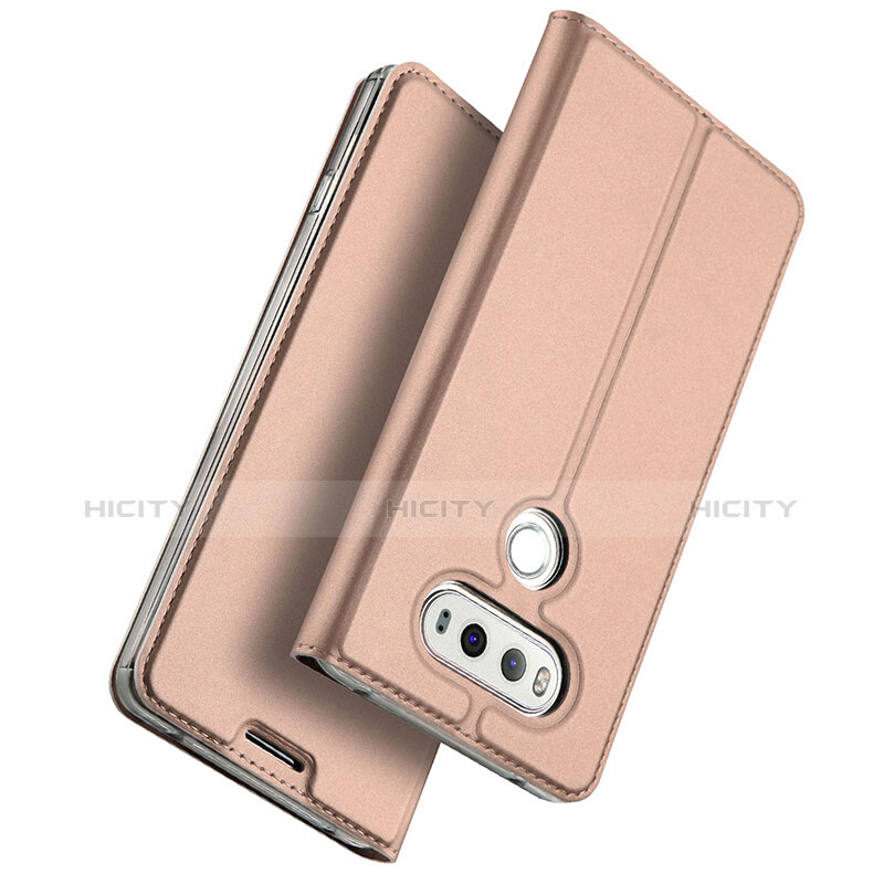 Custodia Portafoglio In Pelle con Stand per LG G6 Oro Rosa