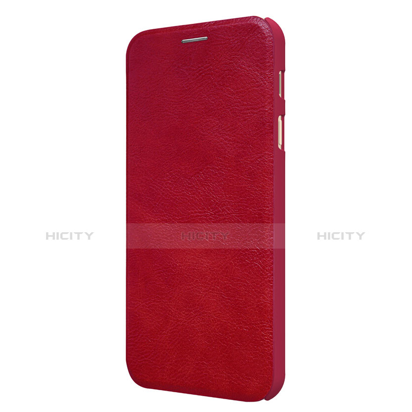 Custodia Portafoglio In Pelle con Stand per Samsung Galaxy C7 (2017) Rosso