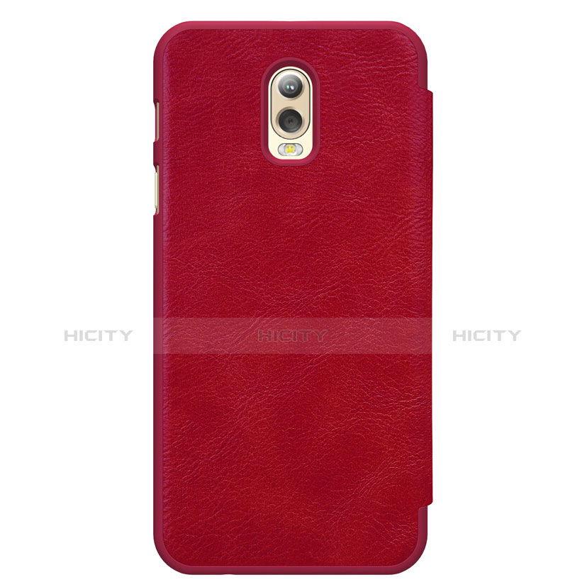 Custodia Portafoglio In Pelle con Stand per Samsung Galaxy C8 C710F Rosso