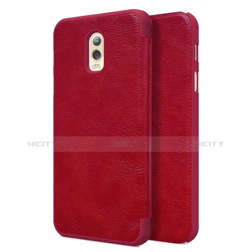 Custodia Portafoglio In Pelle con Stand per Samsung Galaxy J7 Plus Rosso