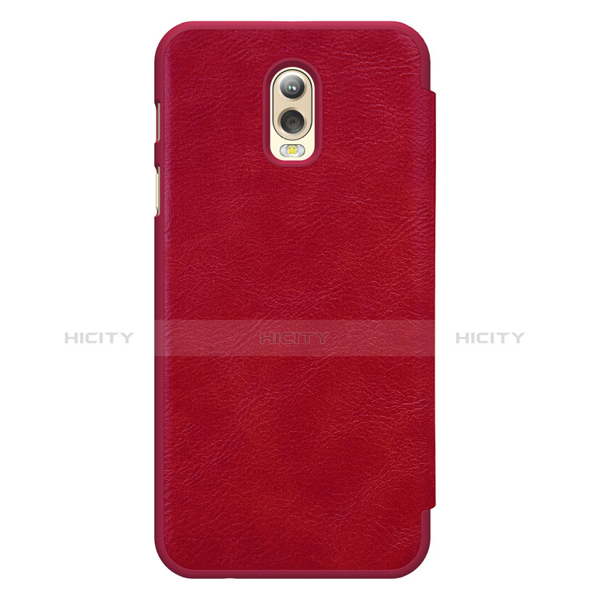 Custodia Portafoglio In Pelle con Stand per Samsung Galaxy J7 Plus Rosso