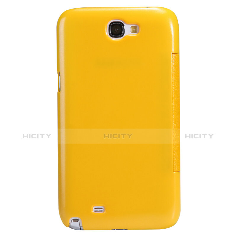 Custodia Portafoglio In Pelle con Stand per Samsung Galaxy Note 2 N7100 N7105 Giallo