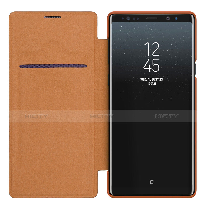 Custodia Portafoglio In Pelle con Stand per Samsung Galaxy Note 9 Marrone