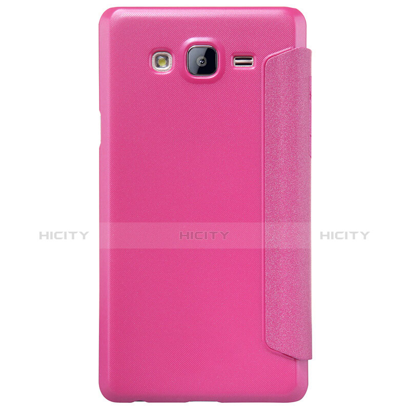 Custodia Portafoglio In Pelle con Stand per Samsung Galaxy On5 G550FY Rosa Caldo