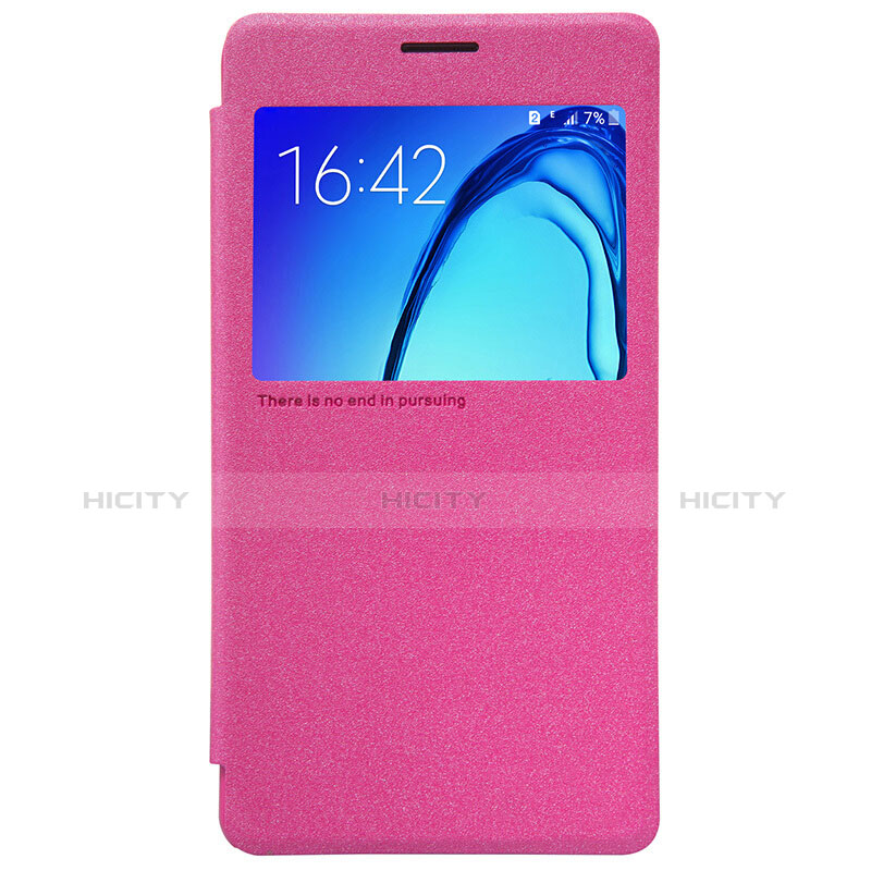 Custodia Portafoglio In Pelle con Stand per Samsung Galaxy On5 G550FY Rosa Caldo