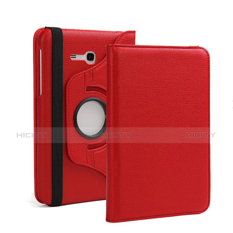 Custodia Portafoglio In Pelle con Stand per Samsung Galaxy Tab 3 Lite 7.0 T110 T113 Rosso