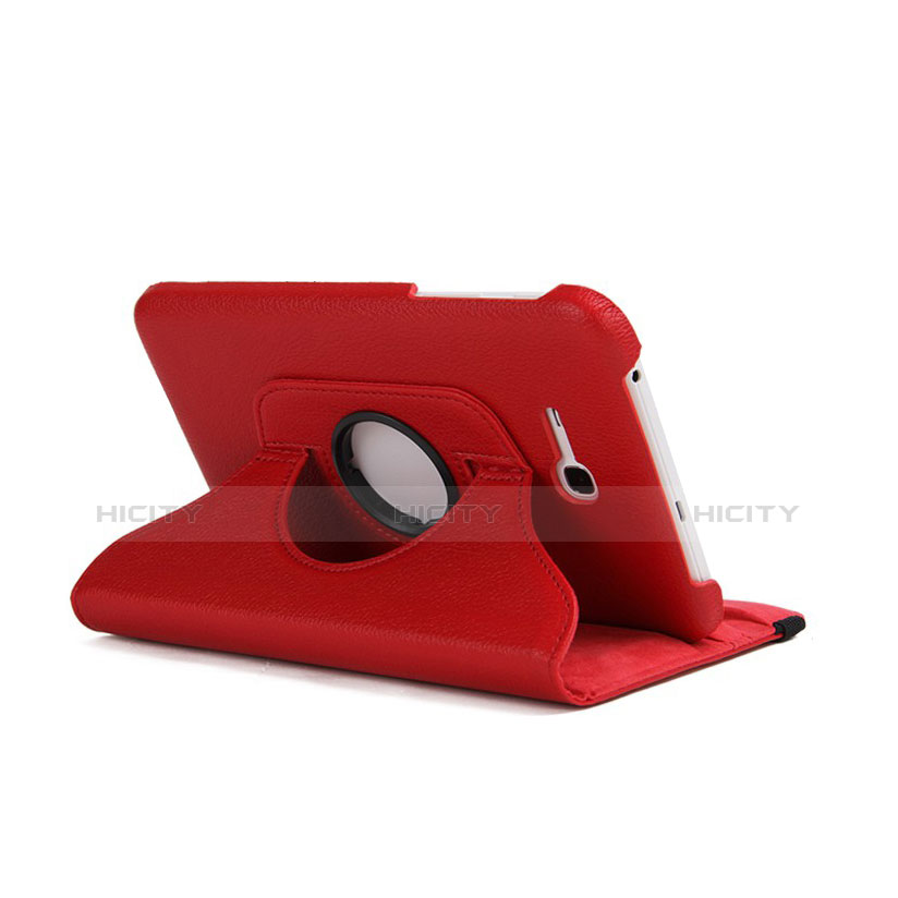 Custodia Portafoglio In Pelle con Stand per Samsung Galaxy Tab 3 Lite 7.0 T110 T113 Rosso