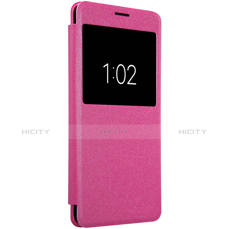 Custodia Portafoglio In Pelle con Stand per Xiaomi Mi Note 2 Rosa Caldo