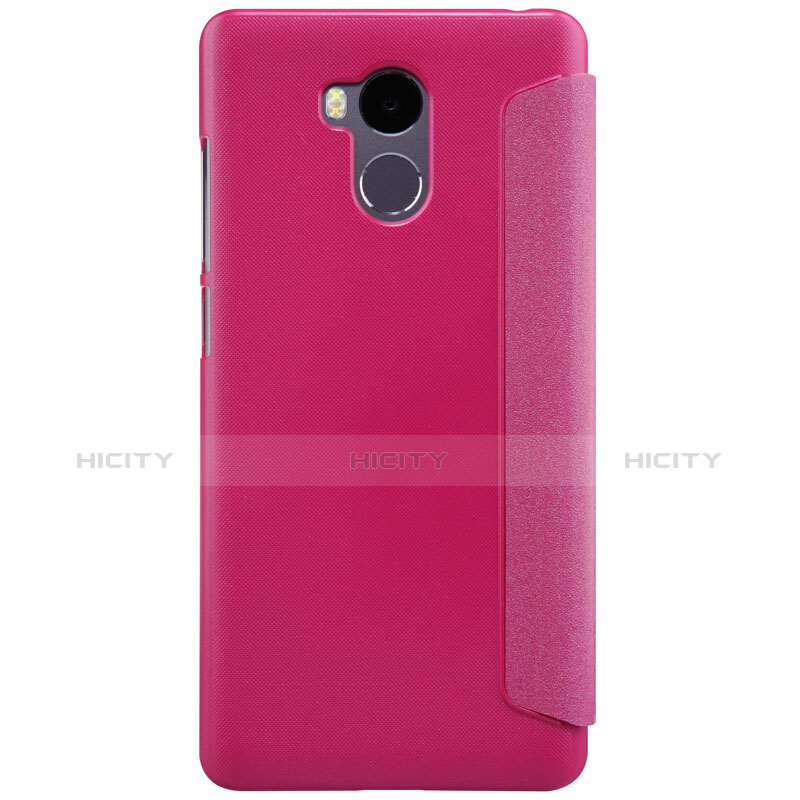 Custodia Portafoglio In Pelle con Stand per Xiaomi Redmi 4 Prime High Edition Rosa Caldo