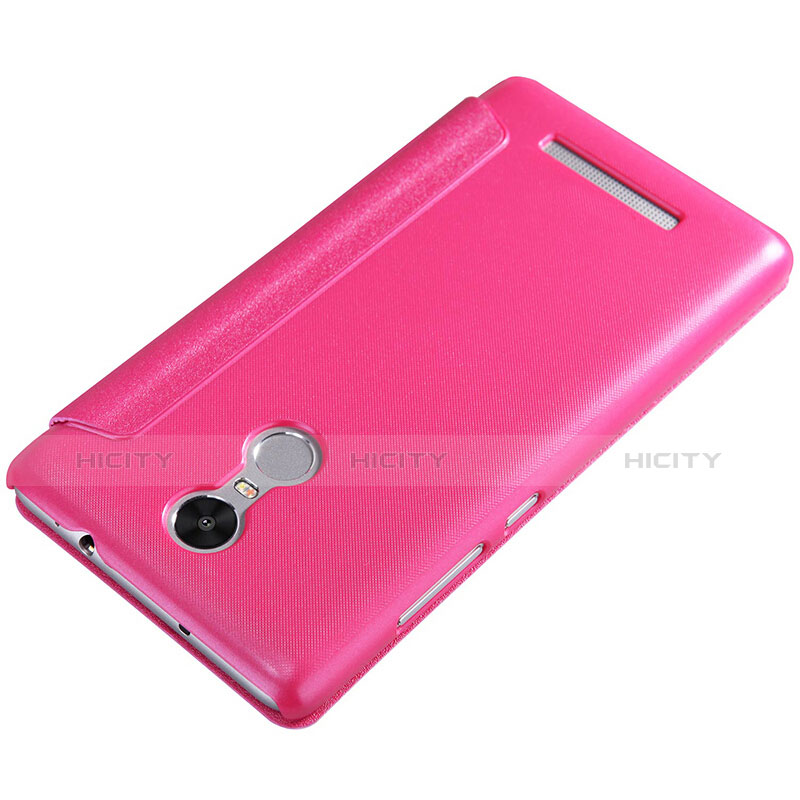 Custodia Portafoglio In Pelle con Stand per Xiaomi Redmi Note 3 MediaTek Rosa Caldo