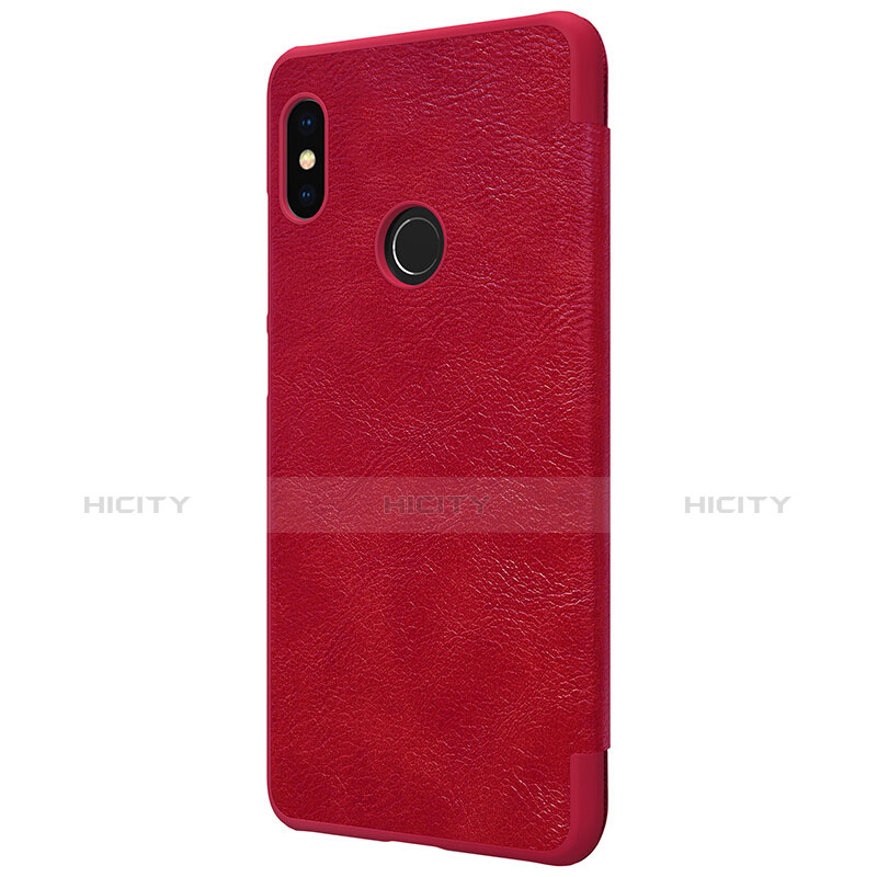 Custodia Portafoglio In Pelle con Stand per Xiaomi Redmi Note 5 AI Dual Camera Rosso