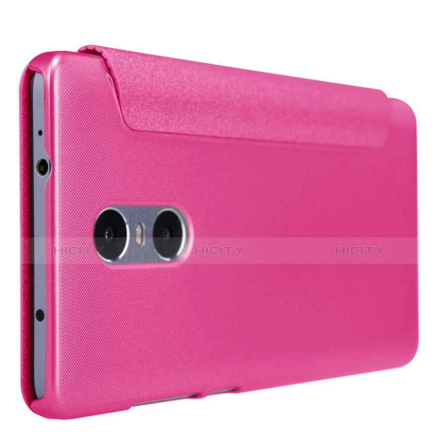 Custodia Portafoglio In Pelle con Stand per Xiaomi Redmi Pro Rosa Caldo