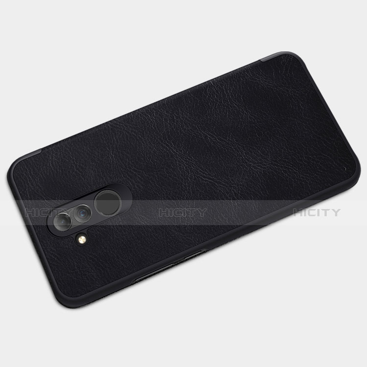 Custodia Portafoglio In Pelle con Supporto F01 per Huawei Mate 20 Lite Nero