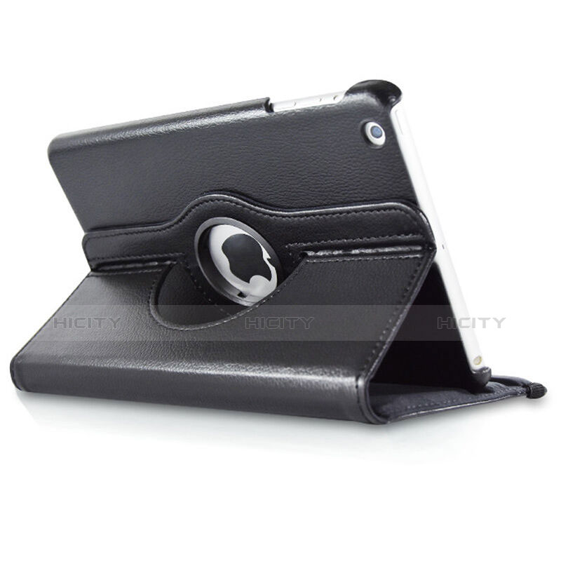 Custodia Portafoglio In Pelle con Supporto Girevole per Apple iPad Mini 2 Nero