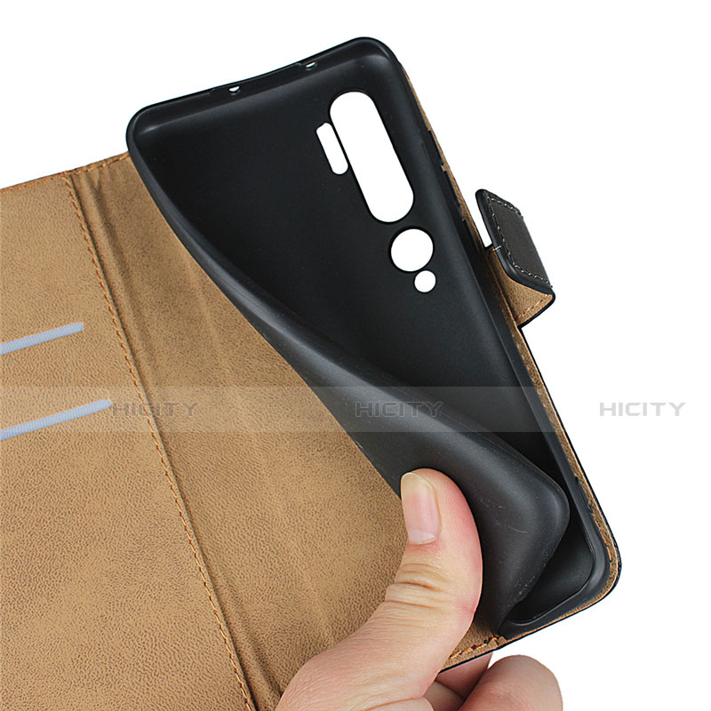 Custodia Portafoglio In Pelle con Supporto K01 per Xiaomi Mi Note 10 Nero