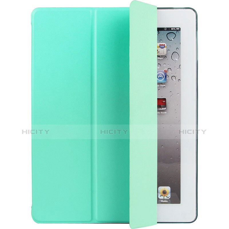 Custodia Portafoglio In Pelle con Supporto L01 per Apple iPad 2 Verde