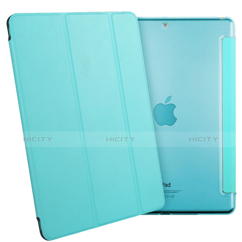 Custodia Portafoglio In Pelle con Supporto L01 per Apple iPad Air Cielo Blu