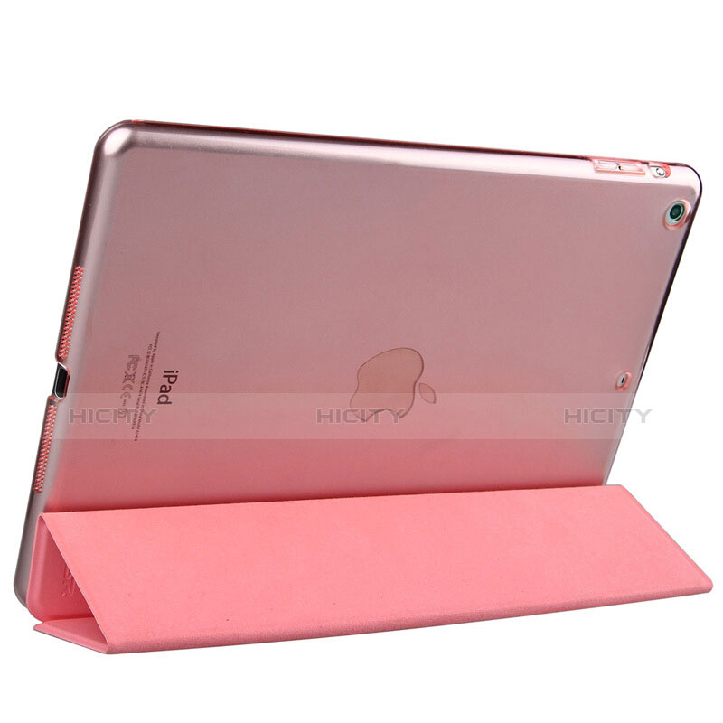 Custodia Portafoglio In Pelle con Supporto L01 per Apple iPad Air Rosa