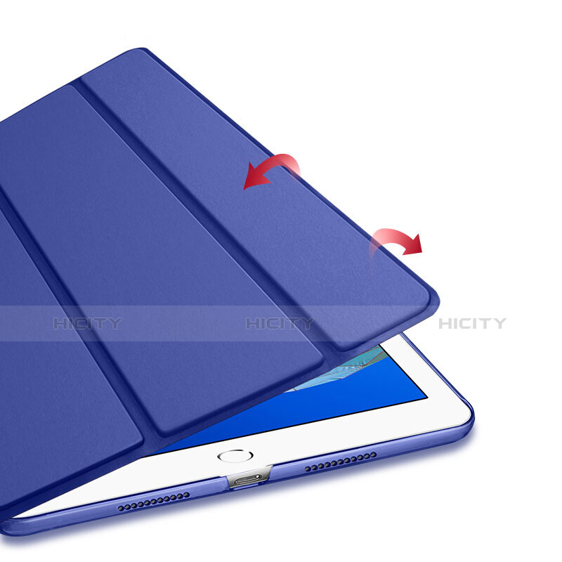 Custodia Portafoglio In Pelle con Supporto L01 per Apple iPad New Air (2019) 10.5 Blu