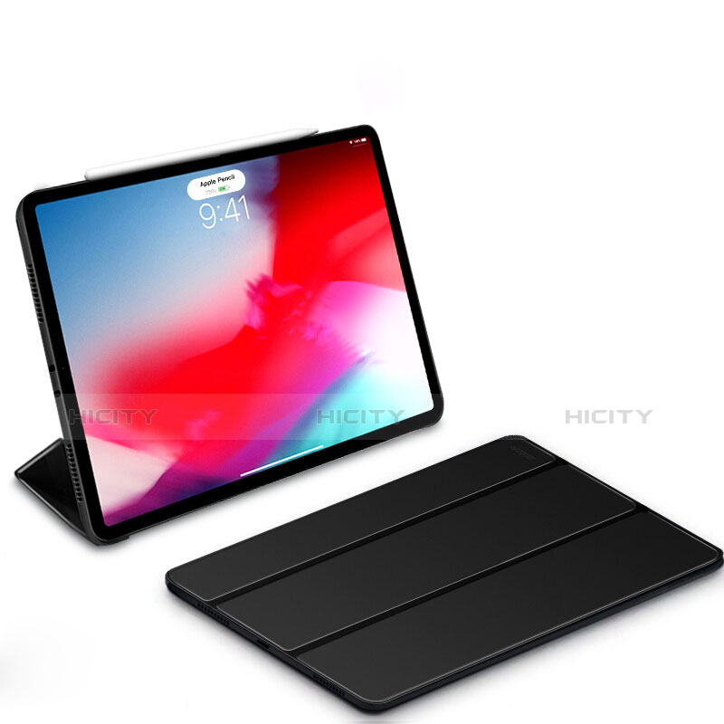 Custodia Portafoglio In Pelle con Supporto L01 per Apple iPad Pro 11 (2018) Nero