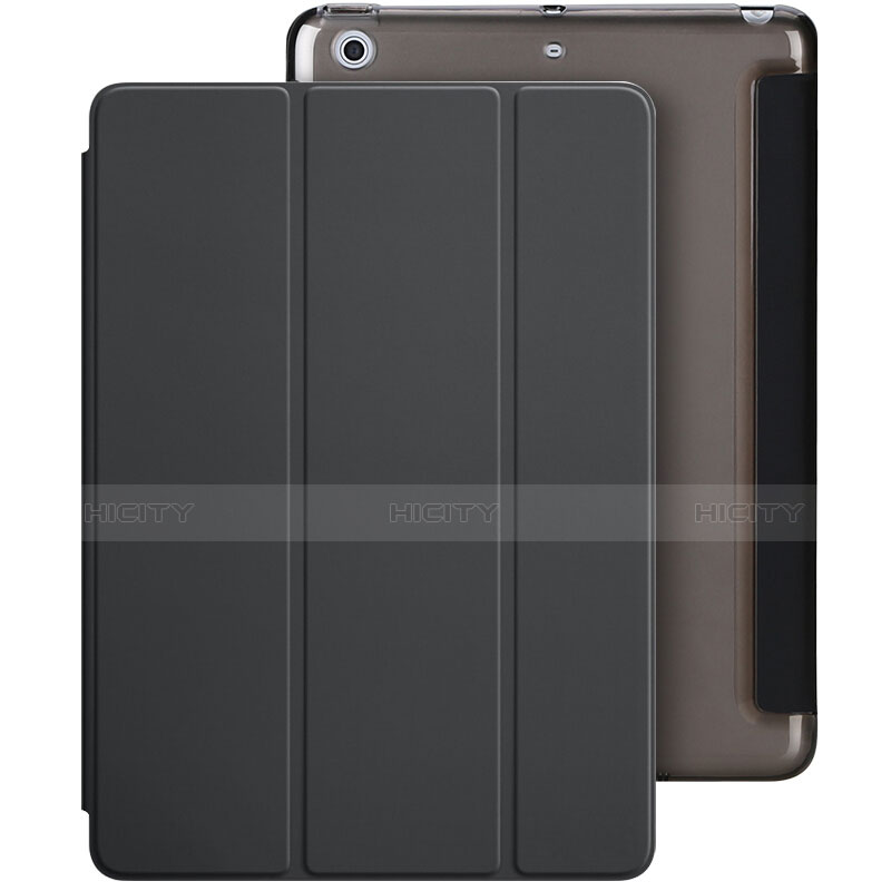 Custodia Portafoglio In Pelle con Supporto L01 per Apple New iPad 9.7 (2017) Nero