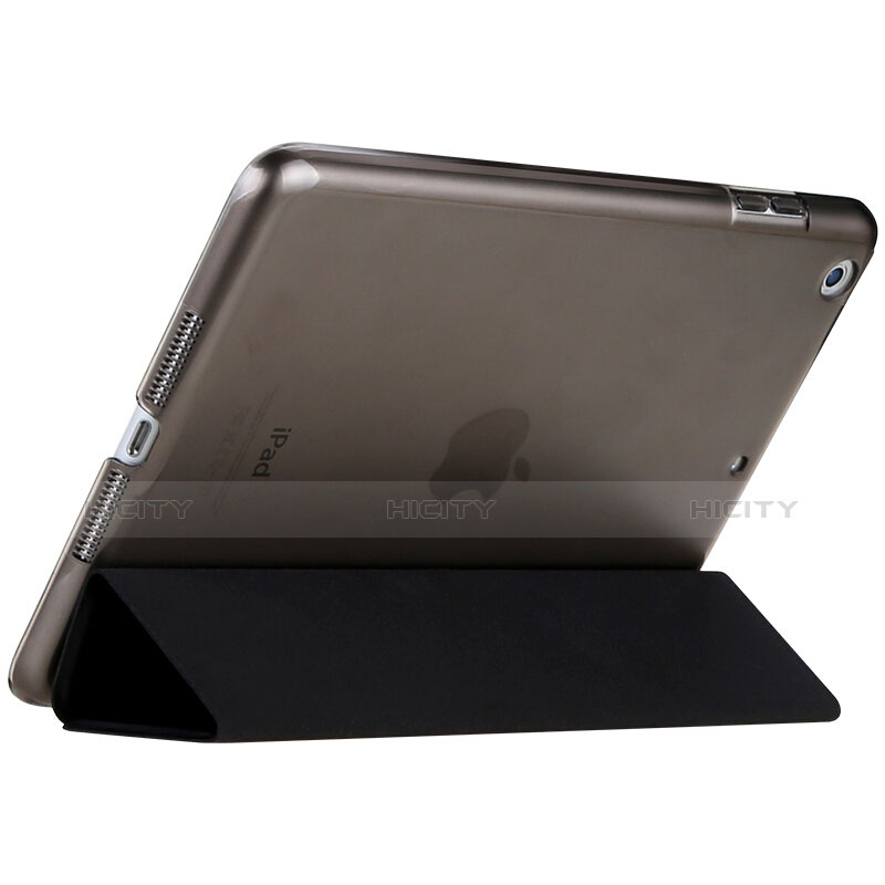 Custodia Portafoglio In Pelle con Supporto L01 per Apple New iPad 9.7 (2017) Nero