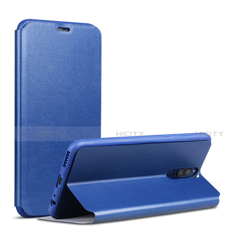 Custodia Portafoglio In Pelle con Supporto L01 per Huawei G10 Blu