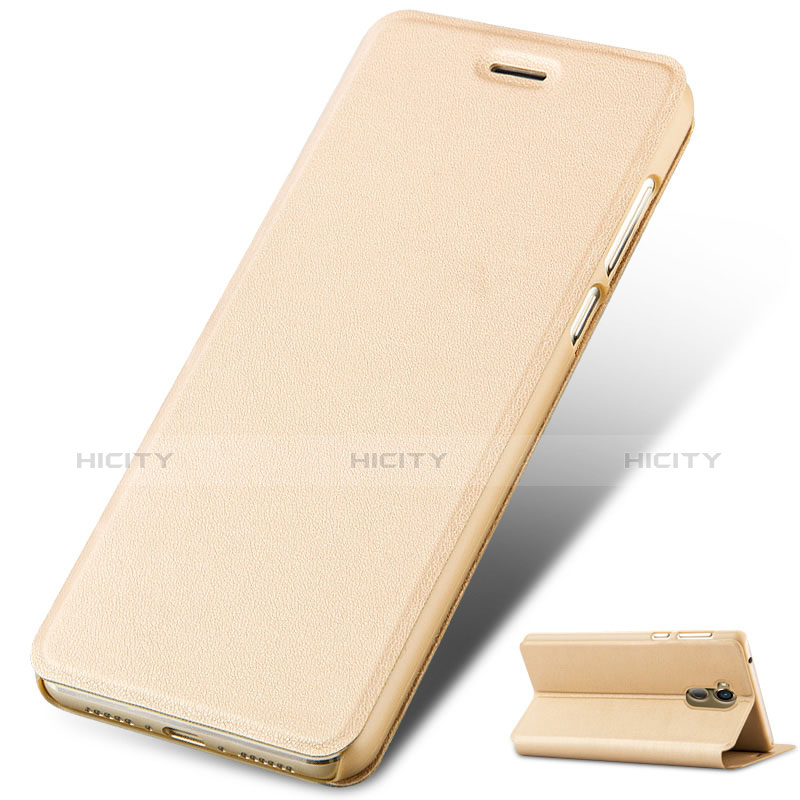 Custodia Portafoglio In Pelle con Supporto L01 per Huawei Honor 6A Oro