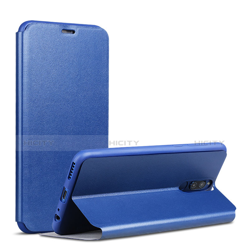 Custodia Portafoglio In Pelle con Supporto L01 per Huawei Maimang 6 Blu