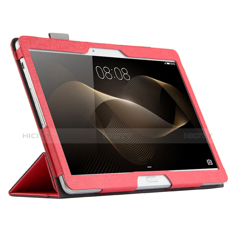 Custodia Portafoglio In Pelle con Supporto L01 per Huawei MediaPad M2 10.0 M2-A01 M2-A01W M2-A01L Rosso